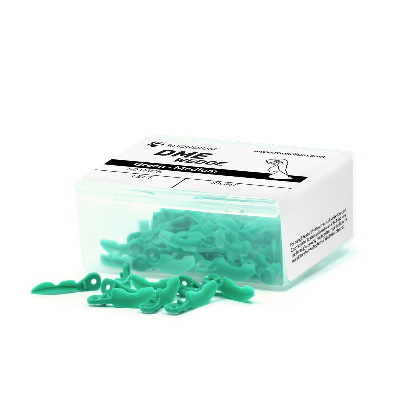 Deep Margin Elevation Wedge – Green Medium – 50 Pack